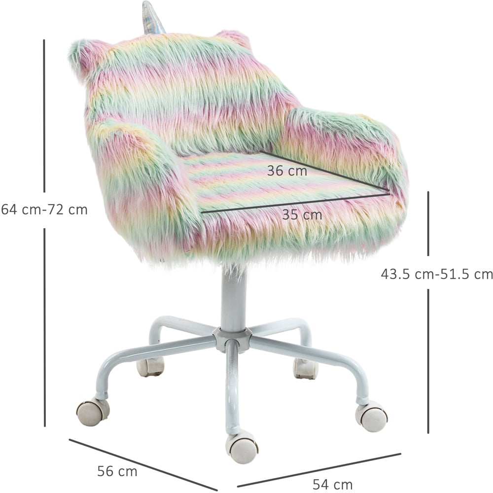 Portland Unicorn Multicolour Swivel Chair Image 7