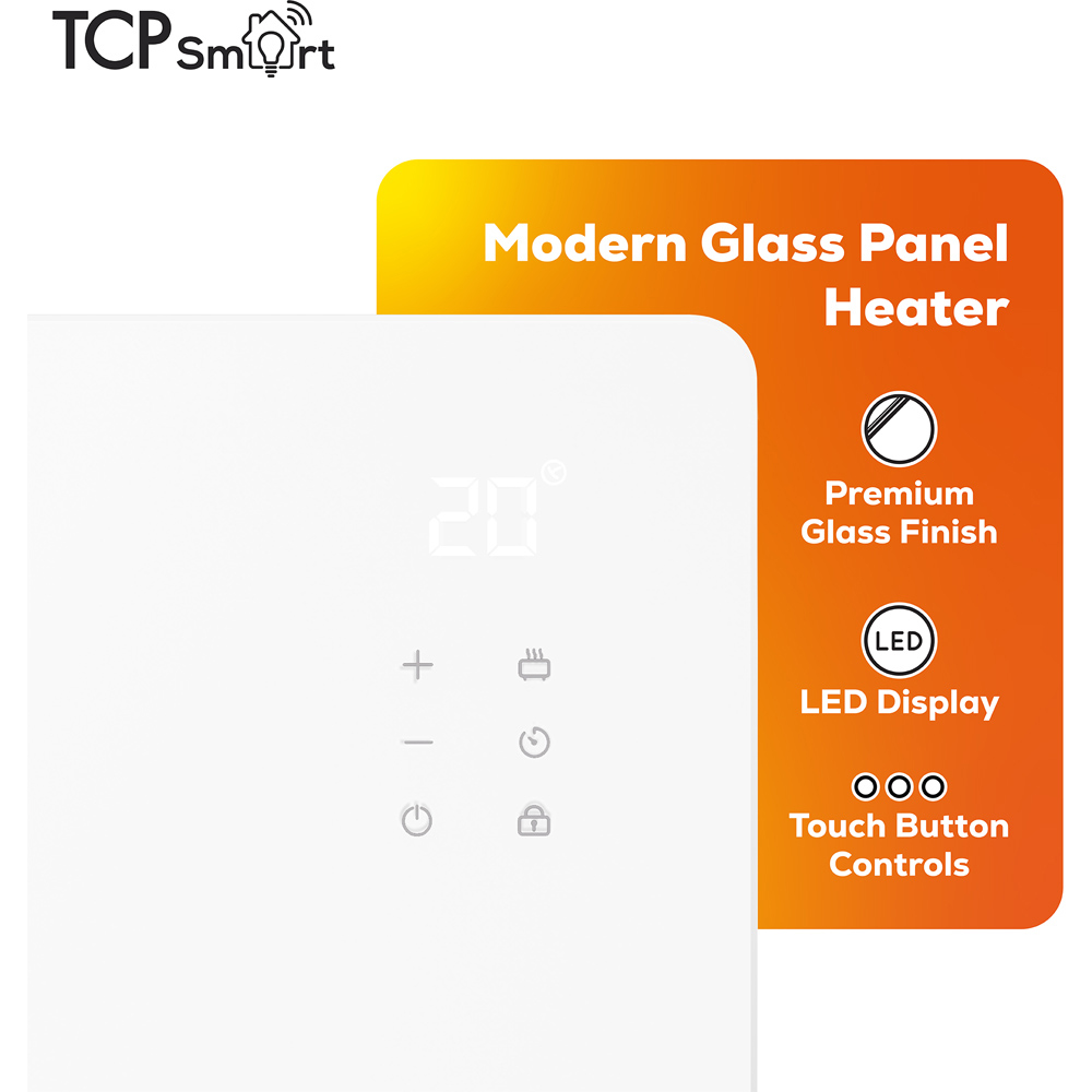 TCP Smart Moonlight White Energy Monitoring Glass Panel Heater 2500W 900 x 445mm Image 4