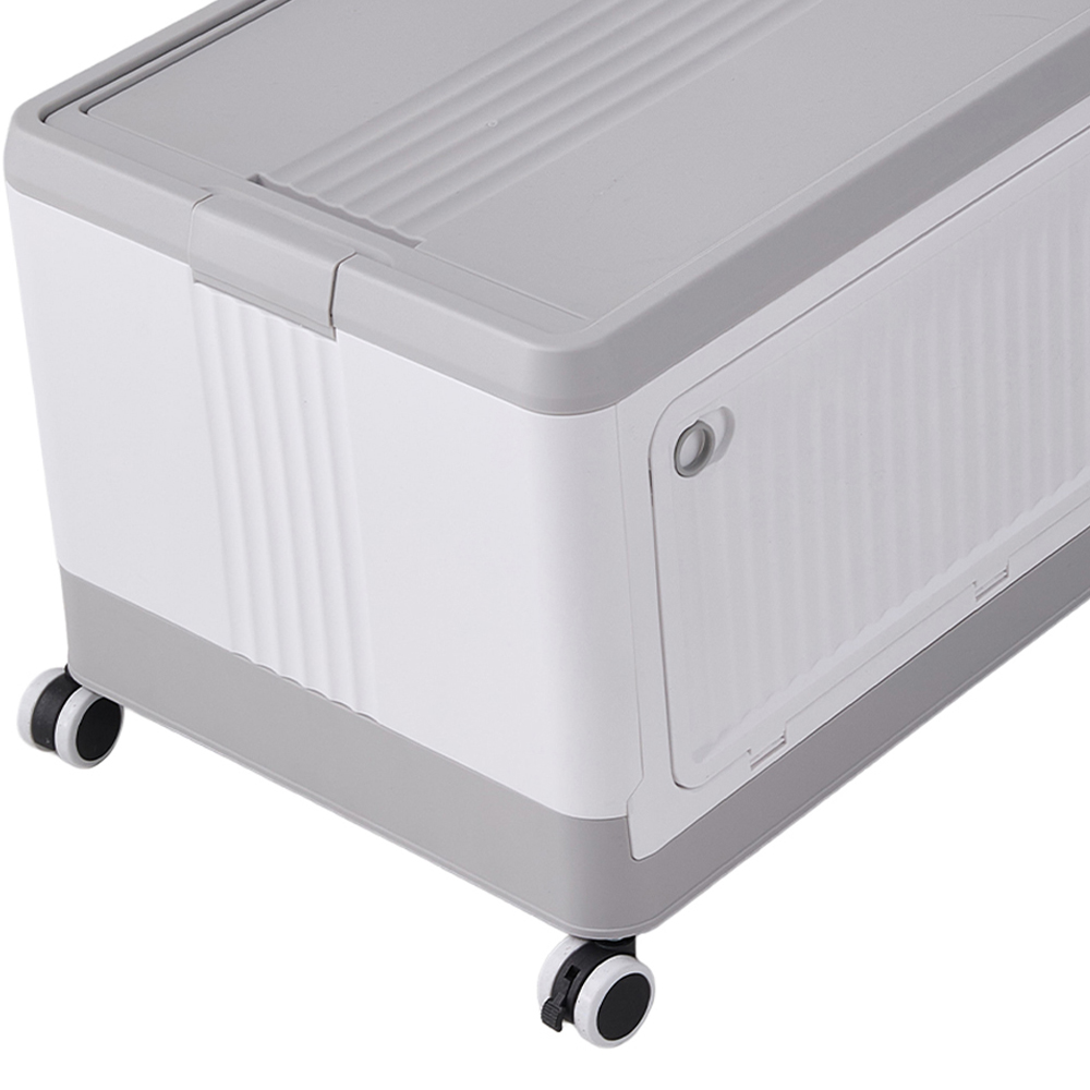 Living and Home 3 Way Access Grey Plastic Storage Box with Wheels 54 x 36cm Image 4