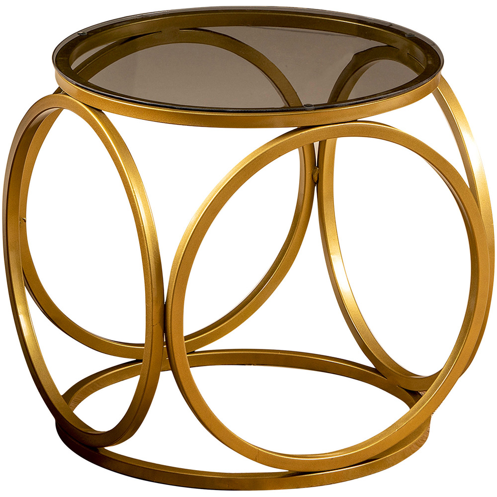 Decorotika Mimo Gold Metal and Glass Coffee Table Image 2