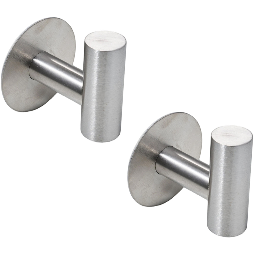 Living and Home 8-Piece Silver Wall-Mounted Stainless Steel Bathroom Hardware Set Image 6