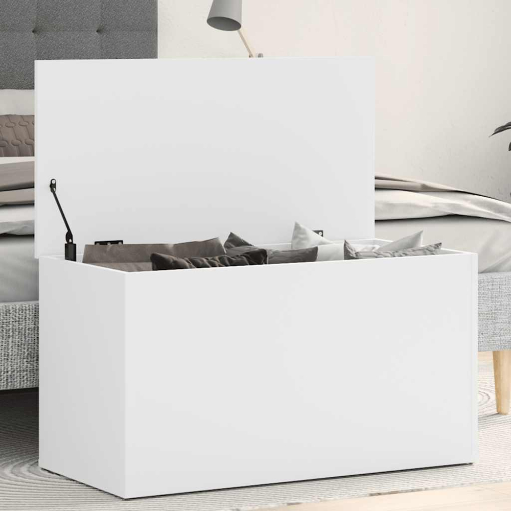 vidaXL White Wooden Storage Chest Image 7
