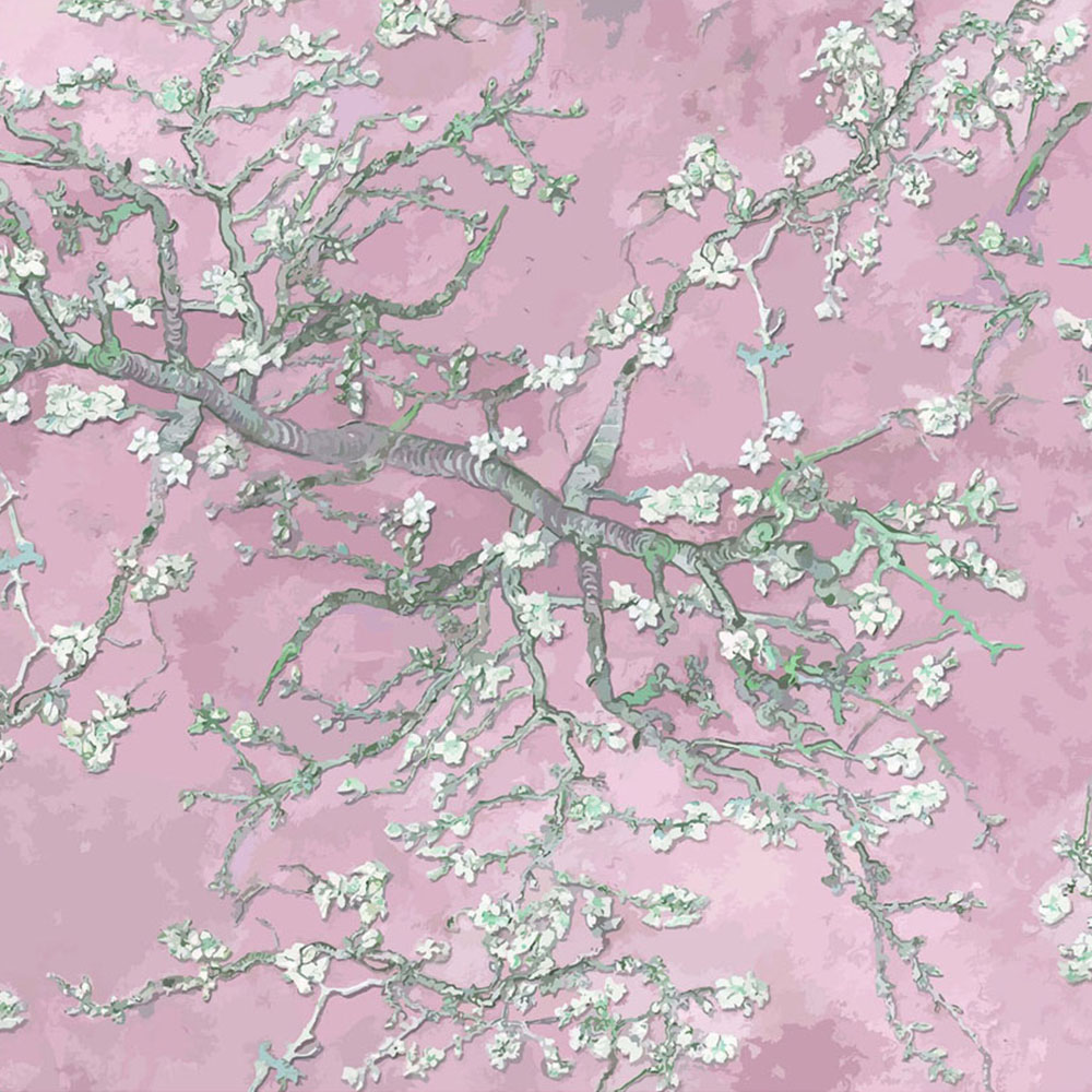 Bobbi Beck Eco Luxury Van Gogh Almond Blossom Pink Wallpaper Image