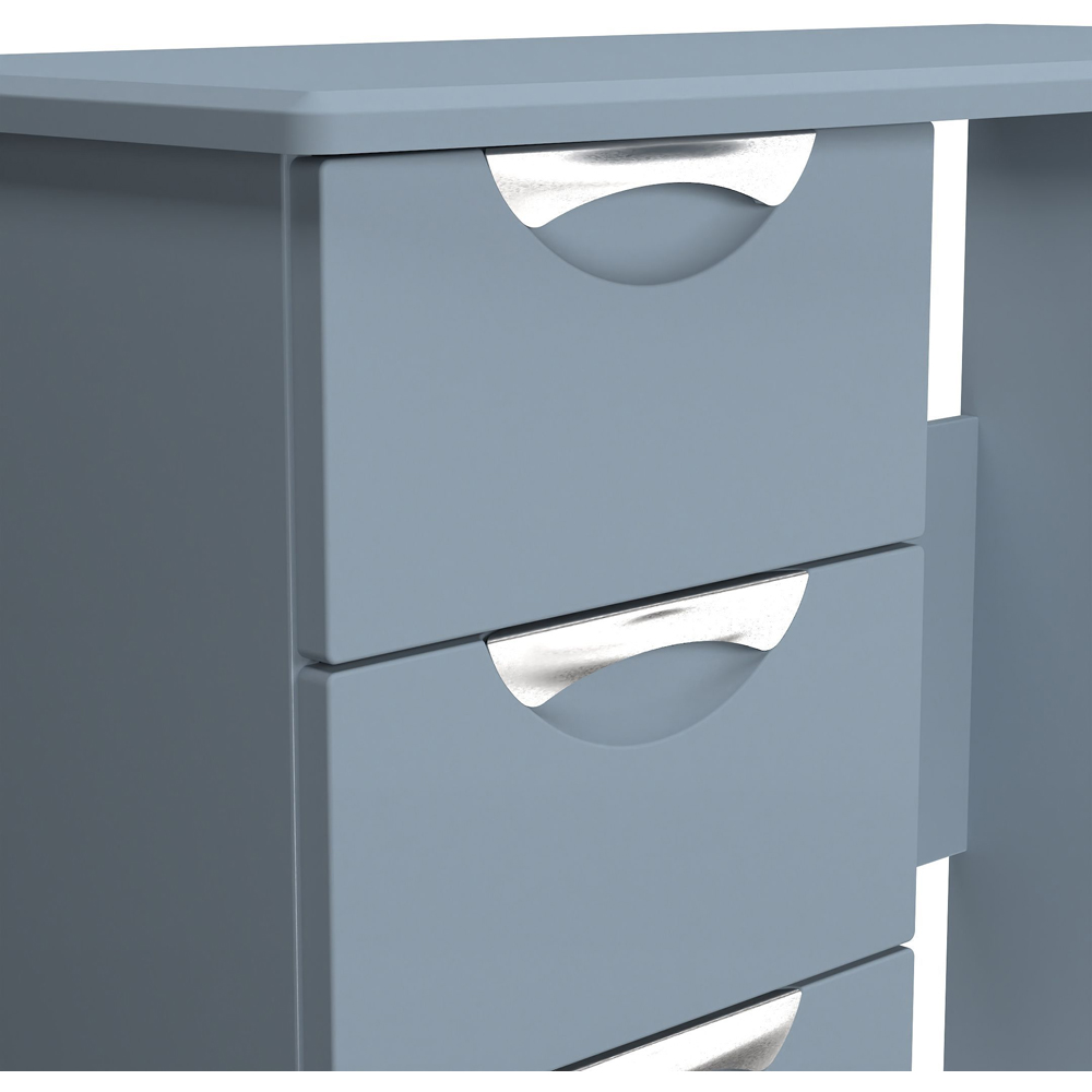 Crowndale Camden 3 Drawer Denim Blue Vanity Dressing Table Ready Assembled Image 5
