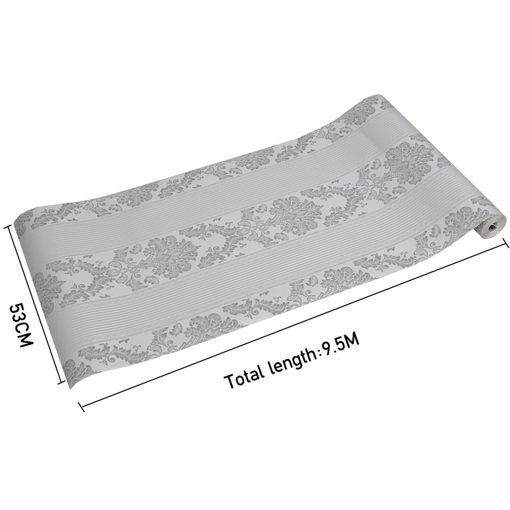 Living and Home Silver Grey Eco Friendly Fabric Wallpaper Image 8