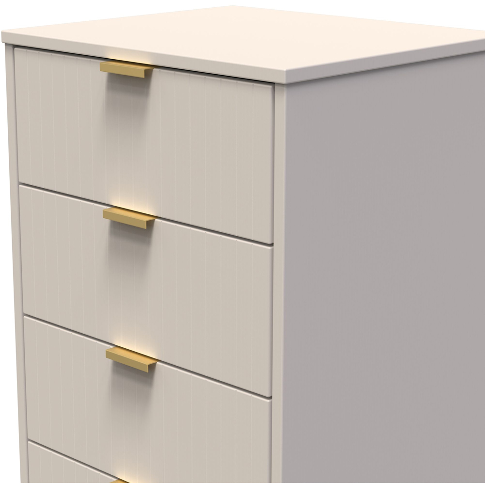 Crowndale Linear 5 Drawer Kashmir Matt Tall Chest of Drawers Ready Assembled Image 5