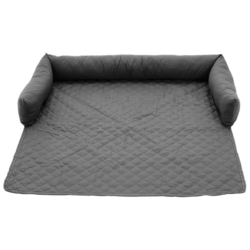 H&O Direct Dark Grey Waterproof Bolster Pet Mat 75 x 75cm Image 1