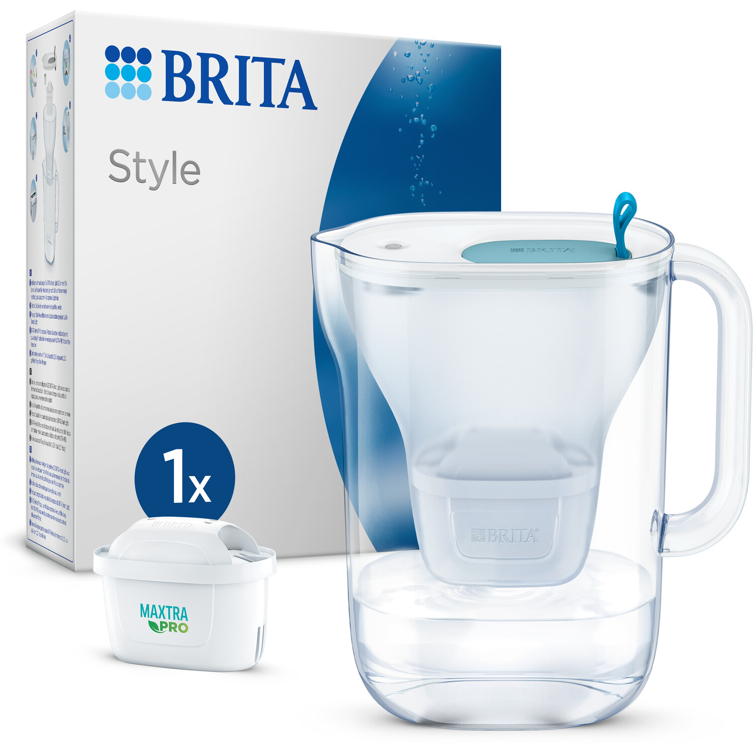 Brita Style Water Filter Jug - Blue | Wilko