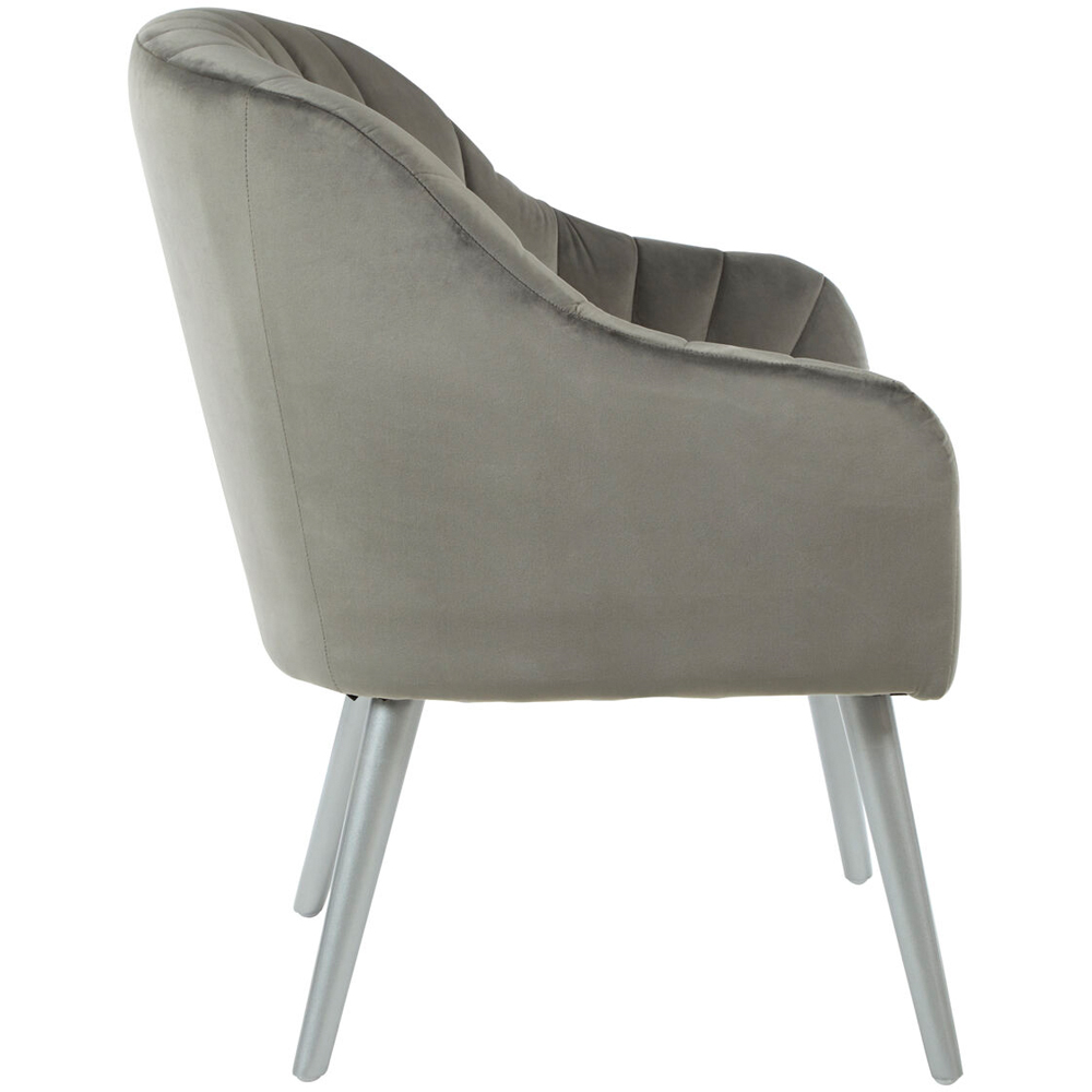 Premier Housewares Louxor Grey Fabric Armchair Image 3