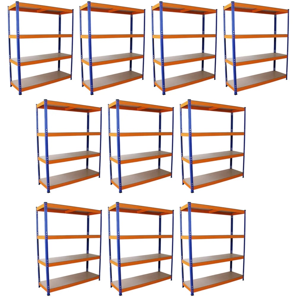 Monster Shop S-Rax Blue and Orange Metal Racking Units 180 x 150 x 50cm 10 Pack Image 1