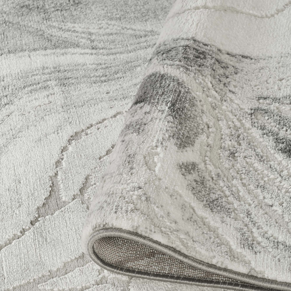 Desire Rugs Novu Stream Grey Modern Abstract Metallic Sheen Rug 120 x 170cm Image 4
