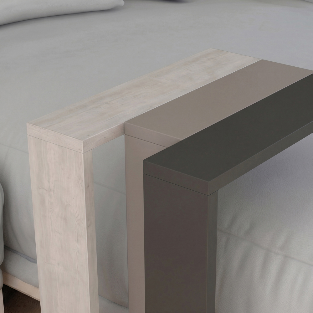 Decortie Muju Anthracite Mocha Grey and Ancient White Modern C Shape Side Table Image 4