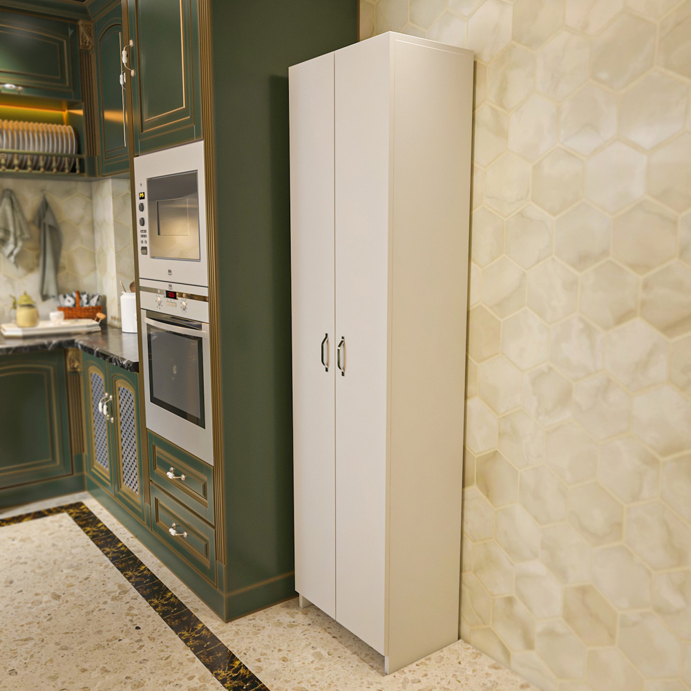 Decorotika Atlantis 2 Door White Cabinet Image 5