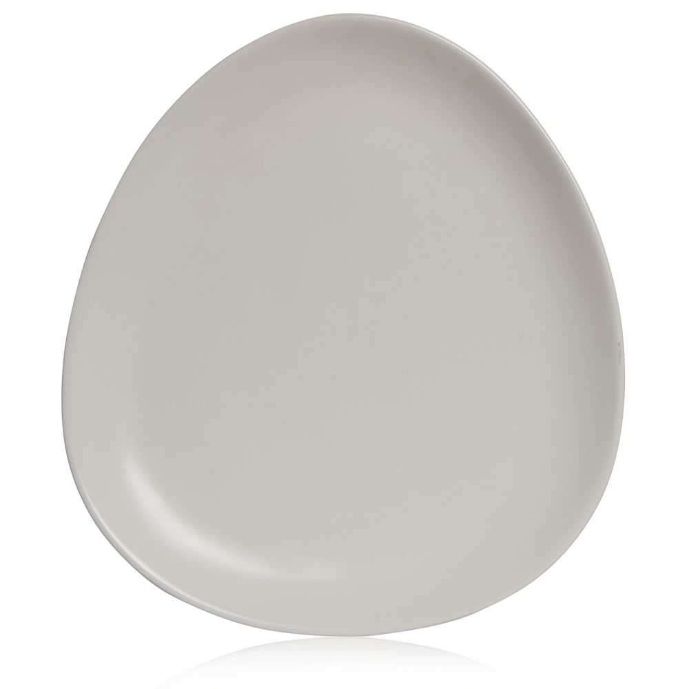 Wilko Dinner Plate Ceramic Oval Cream 27cm Image 1