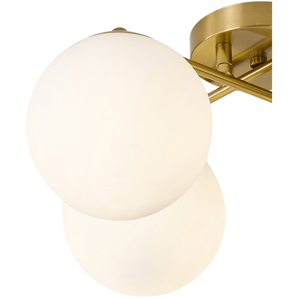 Living and Home 4 Light Gold Glass E27 Ceiling Light Image 5