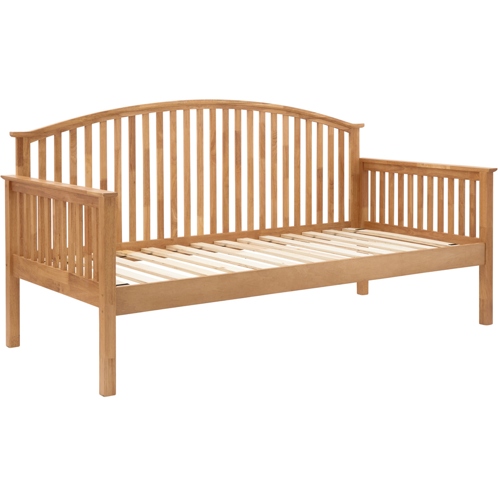 GFW Madrid Single Oak Wood Wooden Day Bed Image 2