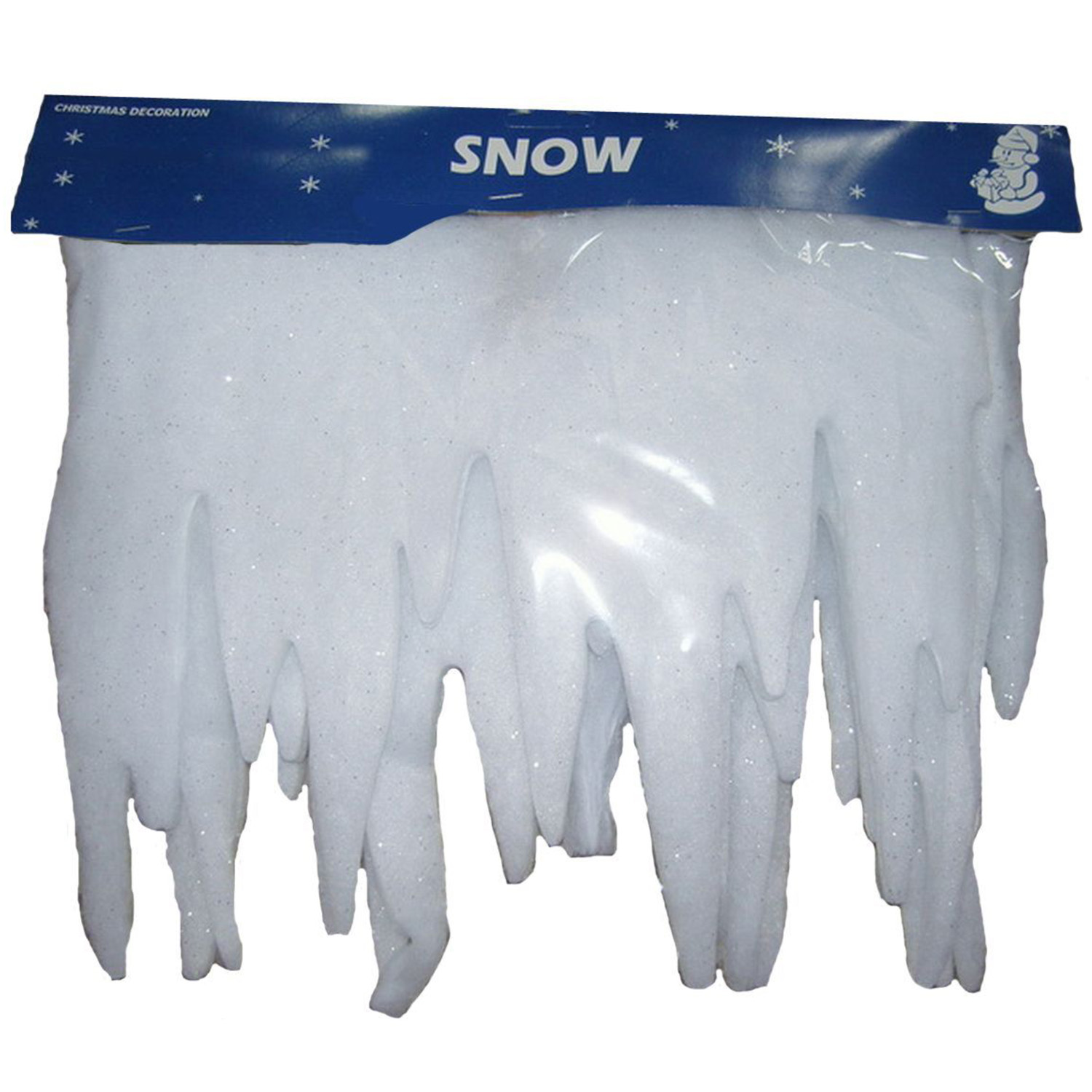 White Glitter Icicle Fringe Decoration Image