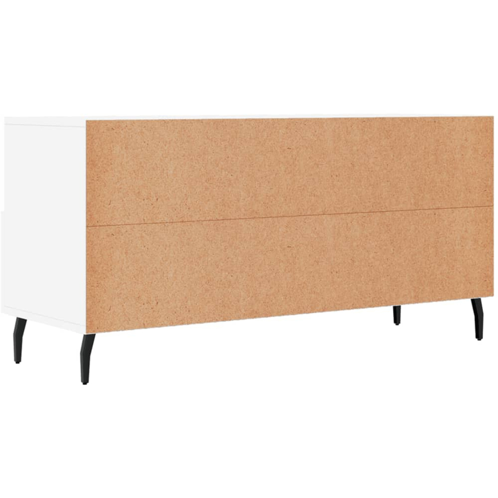 vidaXL 3 Drawer 3 Shelf White TV Cabinet Image 8
