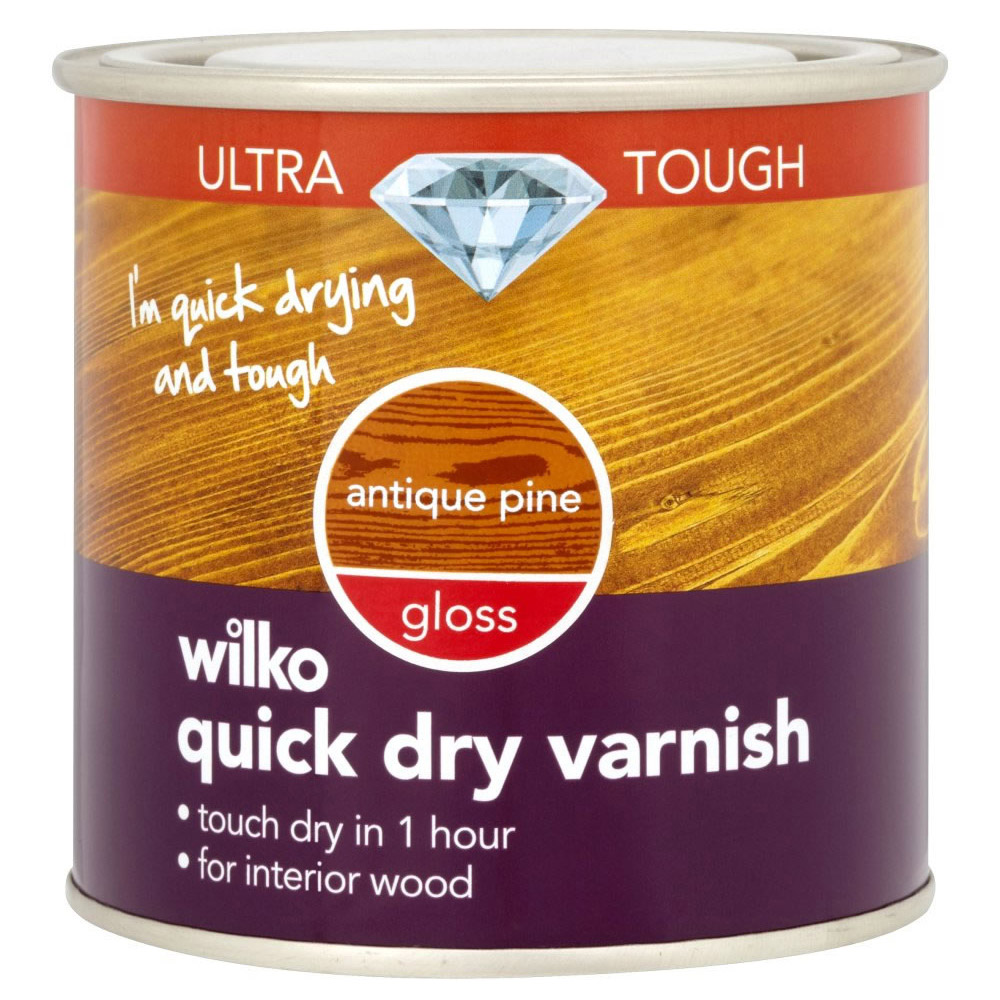 Wilko Ultra Tough Quick Dry Antique Pine Gloss Varnish 250ml Image 2