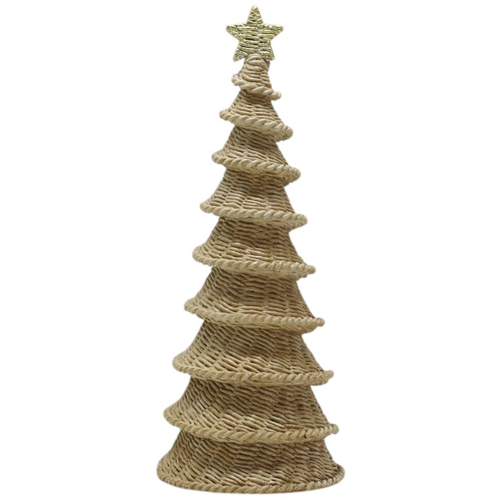 Rattan Effect Christmas Tree Natural Image 1