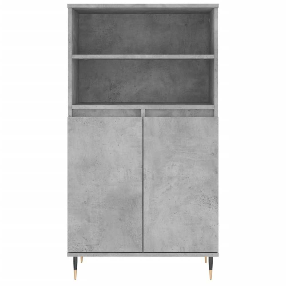 vidaXL 2 Door 2 Shelf Concrete Grey Highboard Image 6