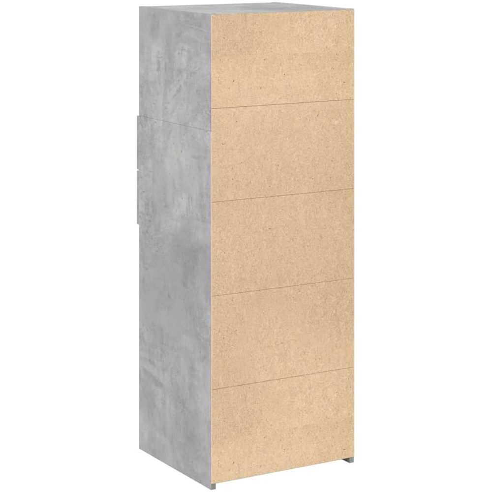 vidaXL 2 Drawer 3 Shelf Concrete Grey Highboard Image 6