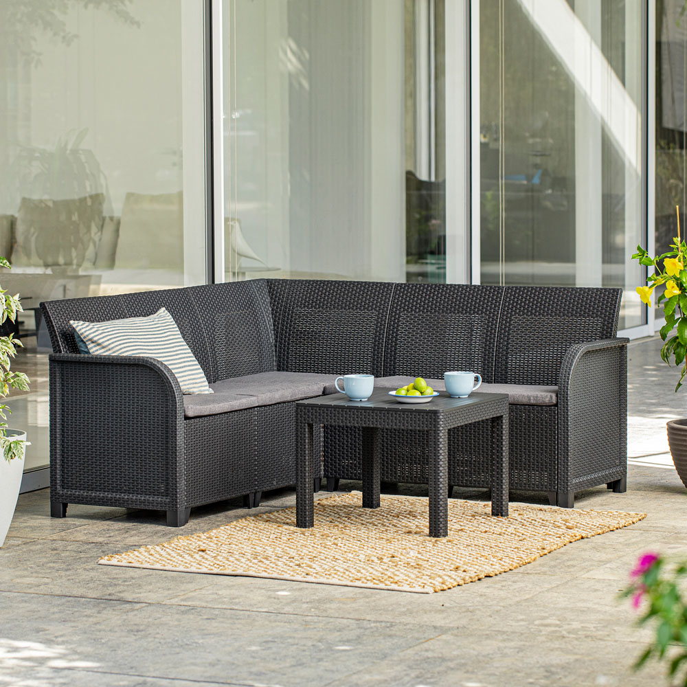 Keter Rosalie 5 Seater Garden Corner Lounge Set Image 7