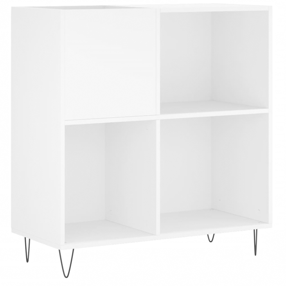 vidaXL 3 Shelf White Record Cabinet Image 2