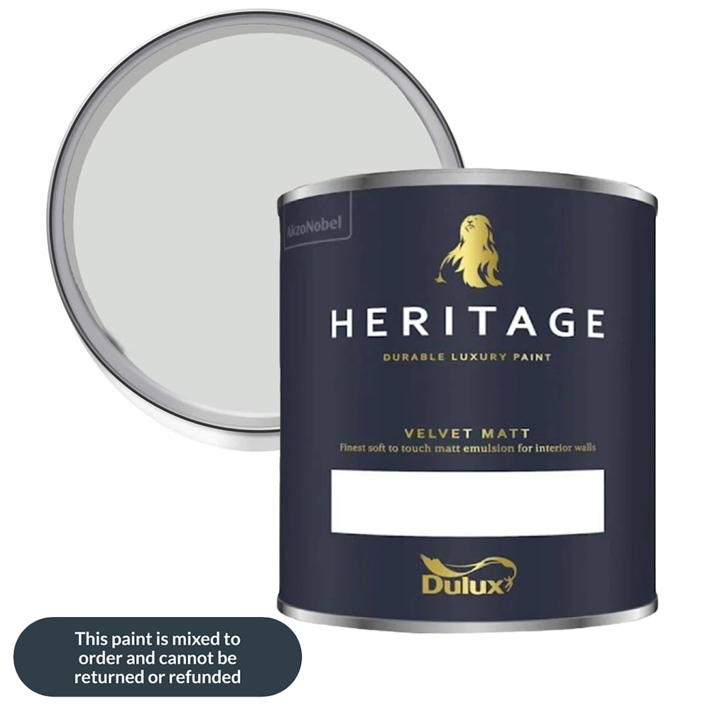 Dulux Heritage Walls and Ceilings Turtledove Grey Velvet Matt Emulsion Paint 1L Image 1