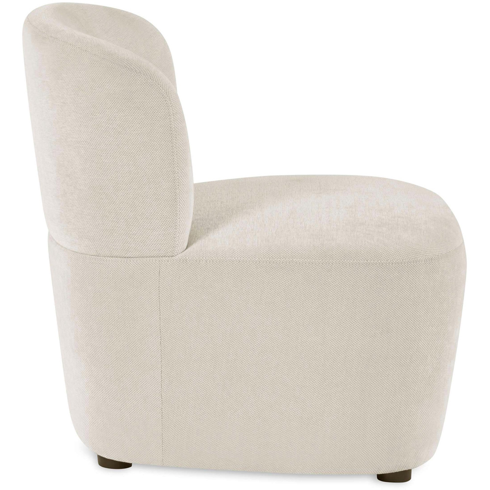 Julian Bowen Lunetta Beige Chenille Armless Accent Chair Image 4