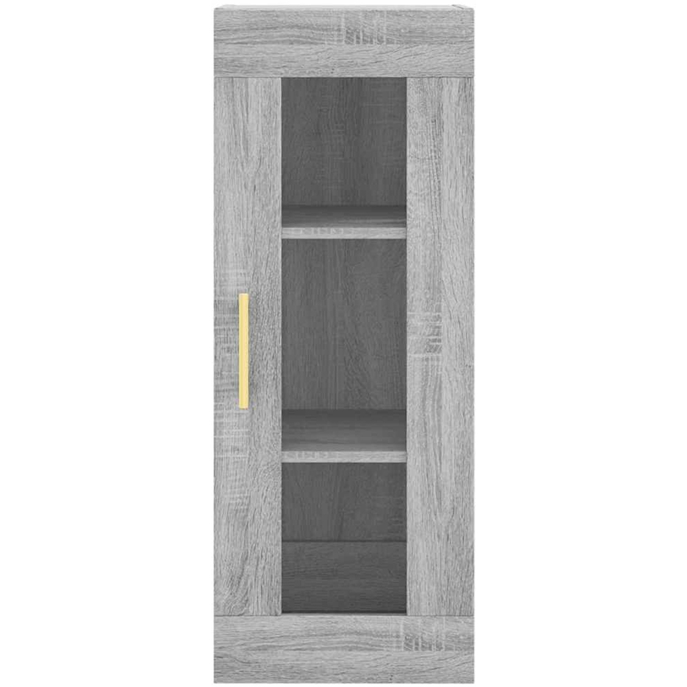 vidaXL Single Glass Door 3 Drawer Grey Sonoma Highboard Image 8
