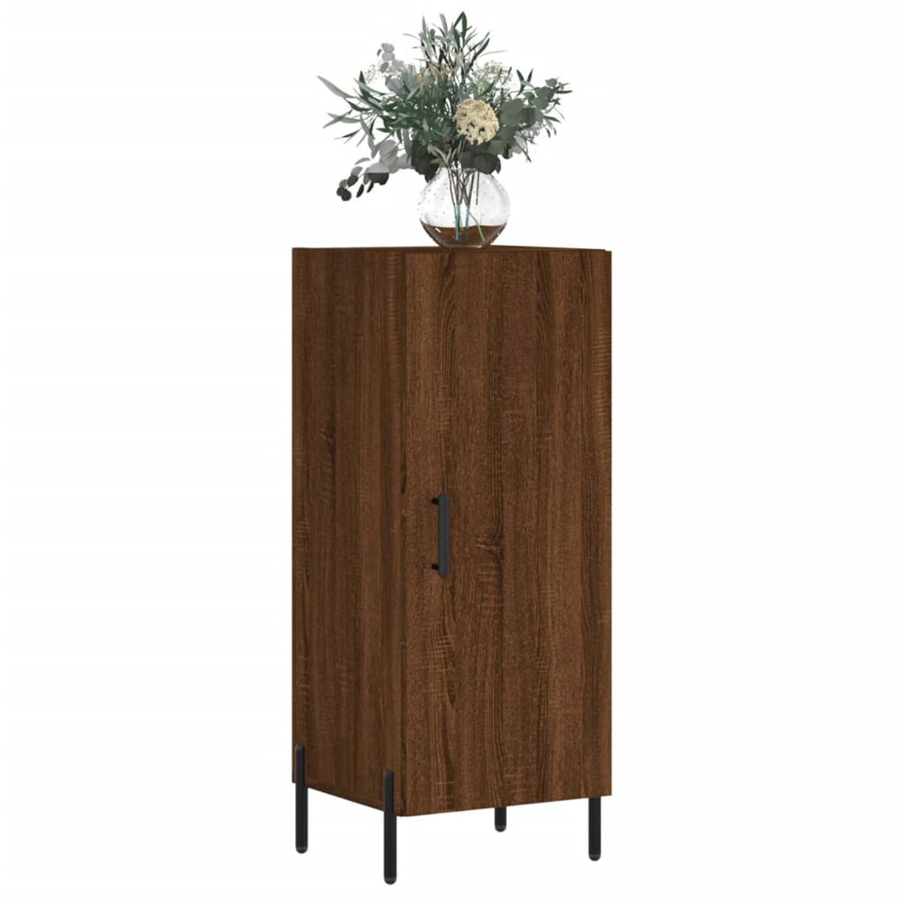 vidaXL Single Door Brown Oak Sideboard Image 3