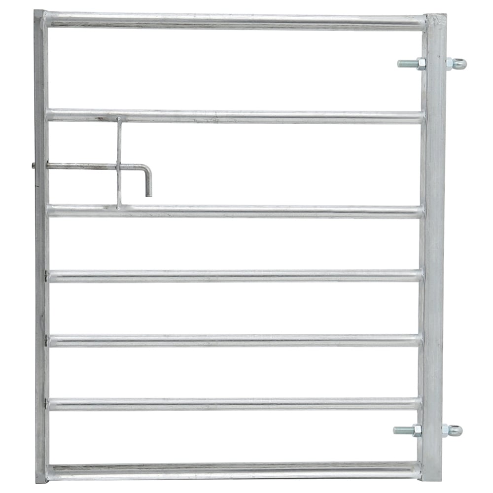 Living and Home 7 Bar Half Mesh Galvanised Metal Multipurpose 6ft Field Gate Image 1