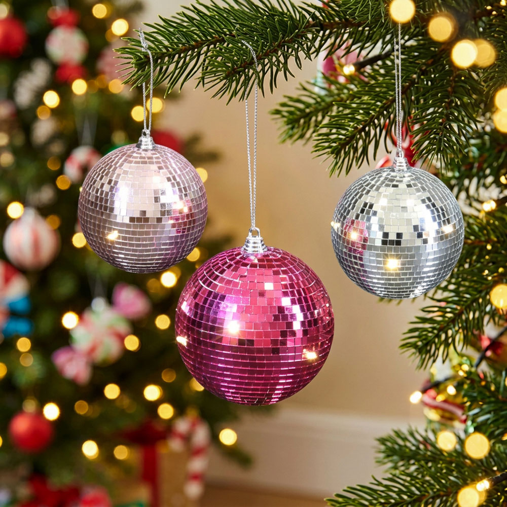 Bright Disco LED BaublePink Image 2