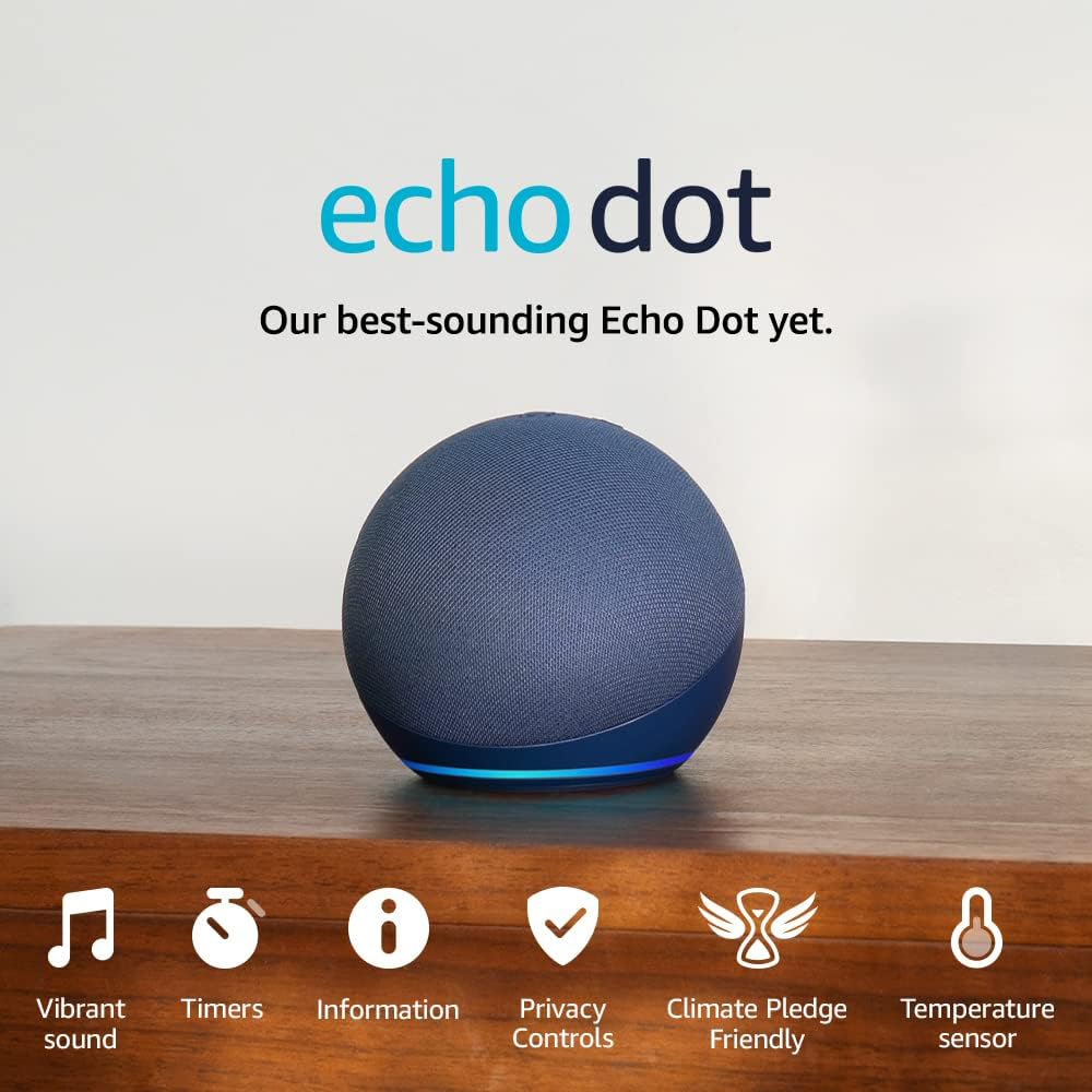 Amazon Echo Dot Smart Speaker with Alexa Deep Sea Blue Image 2