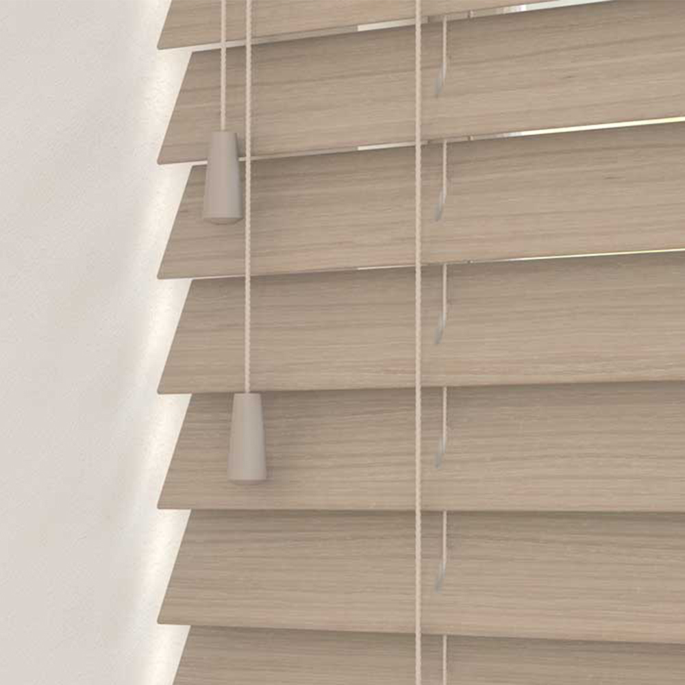 New Edge Blinds Wooden Venetian Blinds with Strings Nordic Oak 180cm ...