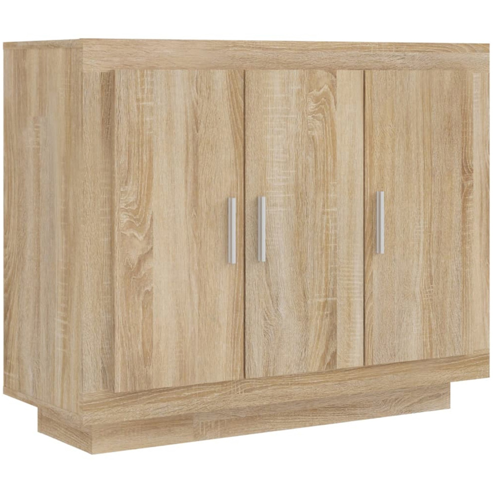 vidaXL 3 Door Sonoma Oak Sideboard Image 2