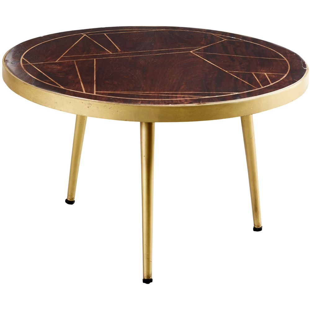 Brooklyn Ozella Dark Gold Round Coffee Table Image 2