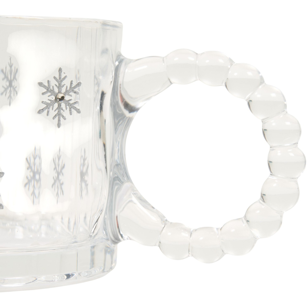 Snowflake or Bow Glass Mug Image 7
