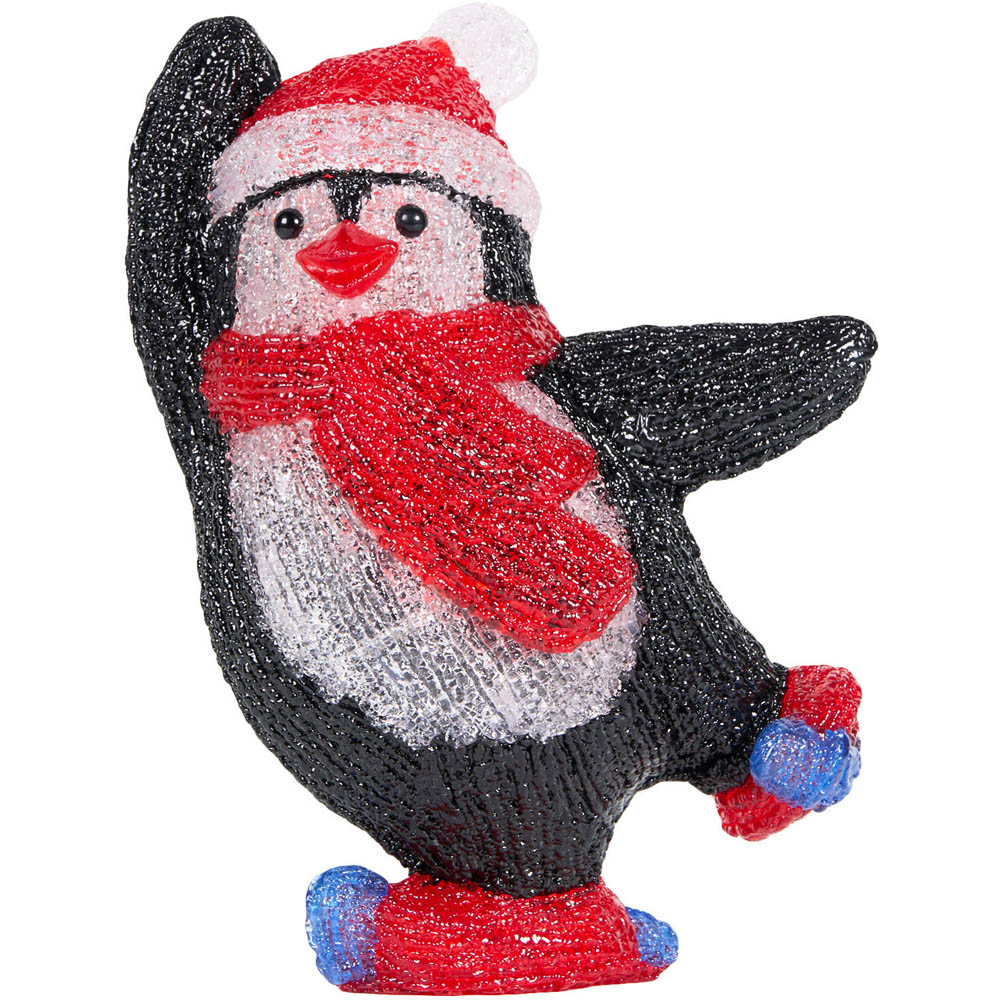 Acrylic Skating Penguin - Cool White Image 1