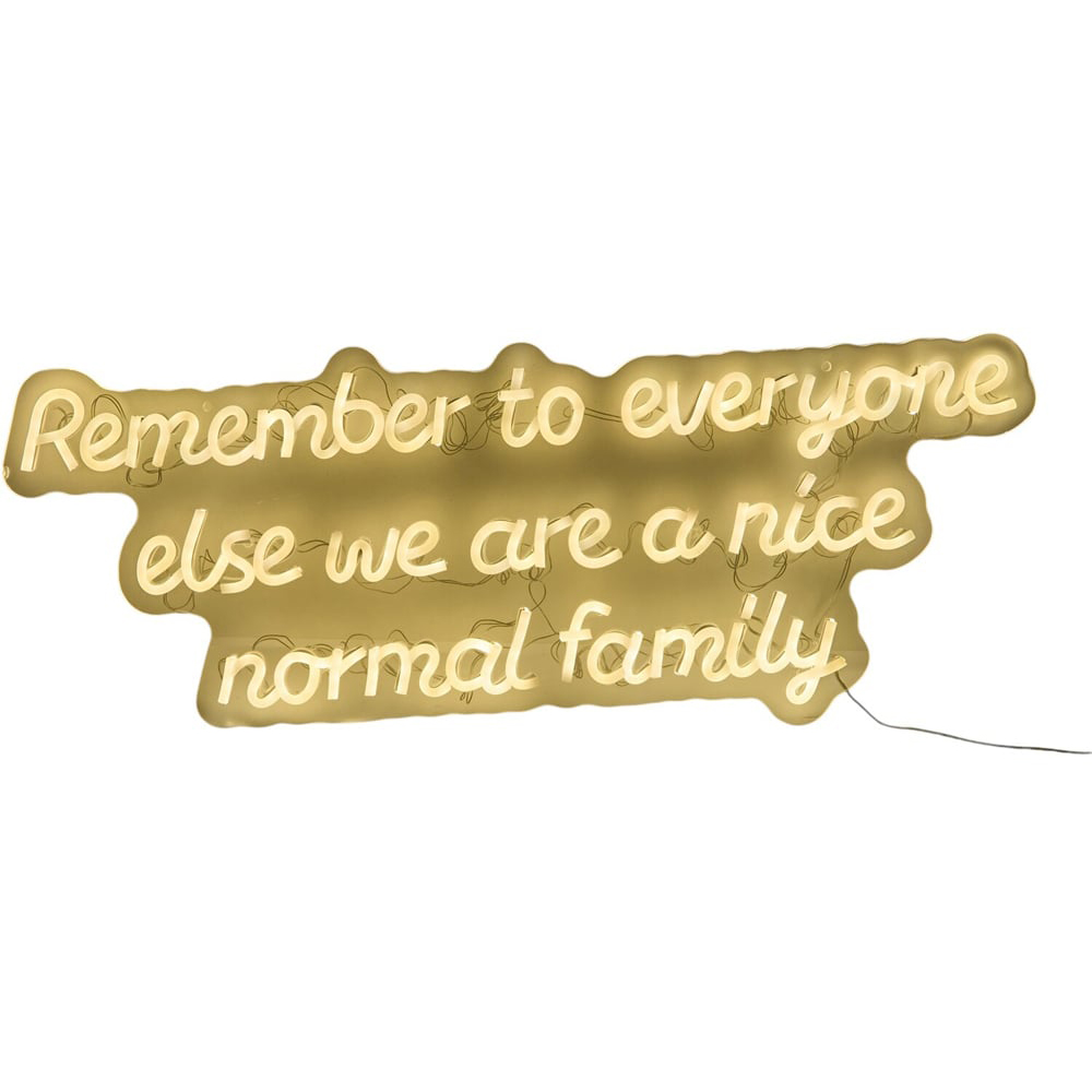 Remember Family Neon Sign - White Image 2