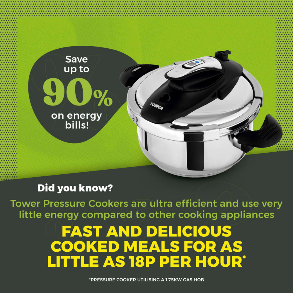 Tower 4L Silver One Touch Ultima Pressure Cooker Image 7