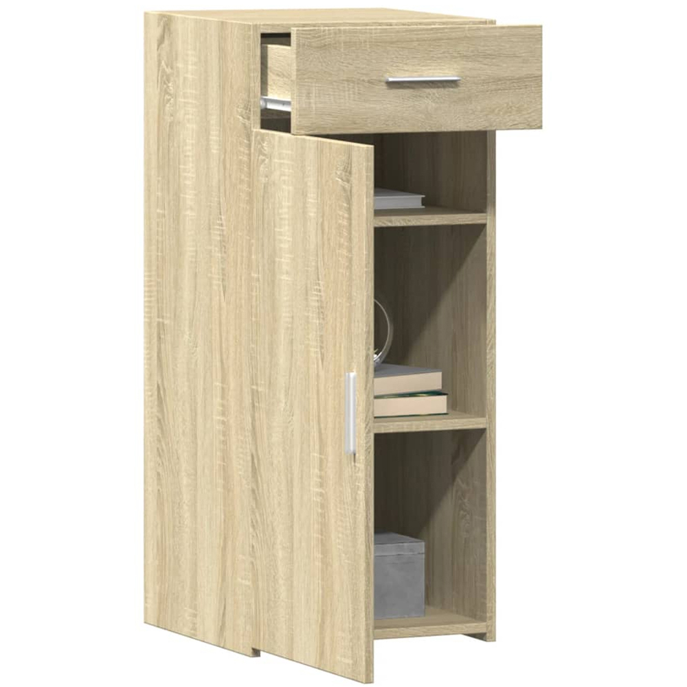 vidaXL Single Door Single Drawer Sonoma Oak Sideboard Image 3