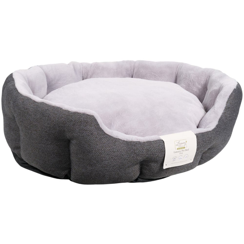 Luxurious Pet Bed Grey L Image 3