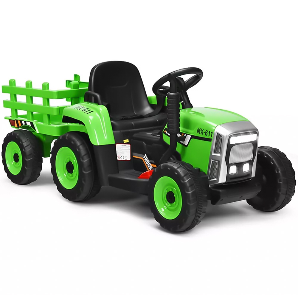 Costway Green Kids Ride On Tractor Image 1