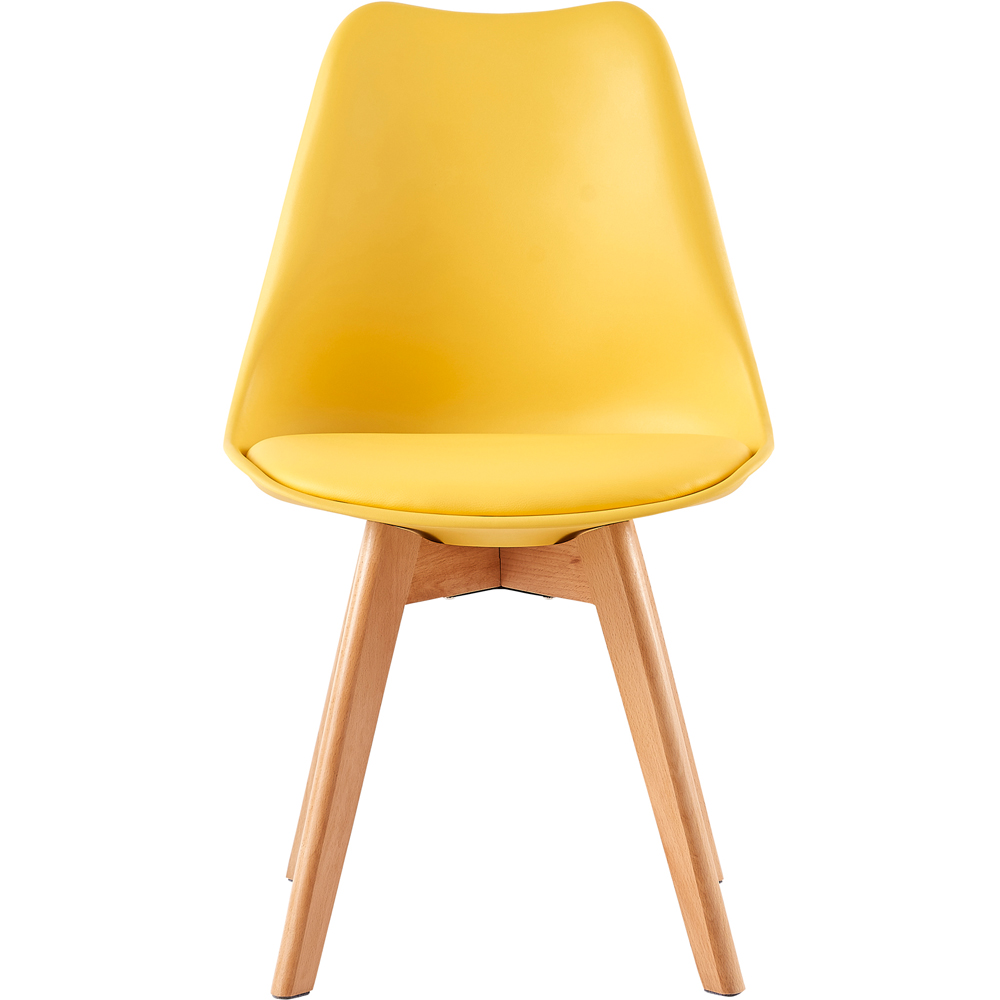 Eva Yellow Padded Single Dining Chair Image 2
