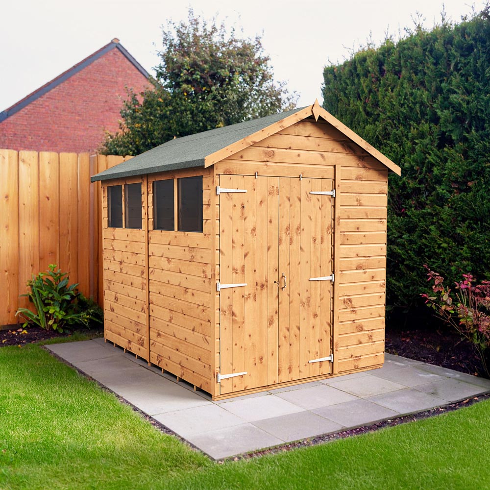 Empire Sheds 6 x 8ft Double Door Tongue and Groove Wooden Apex Garden Shed Image 2