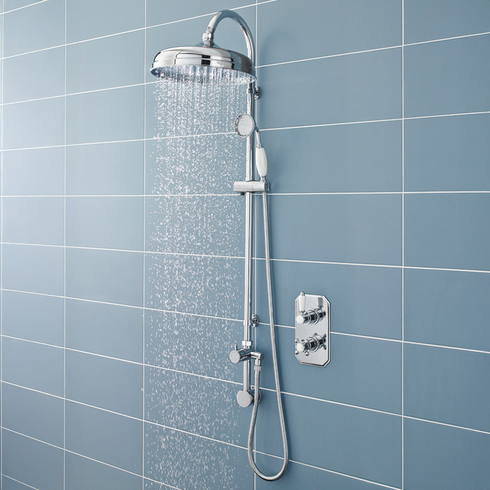 nuie Chrome and White Rigid Riser Kit Image 2