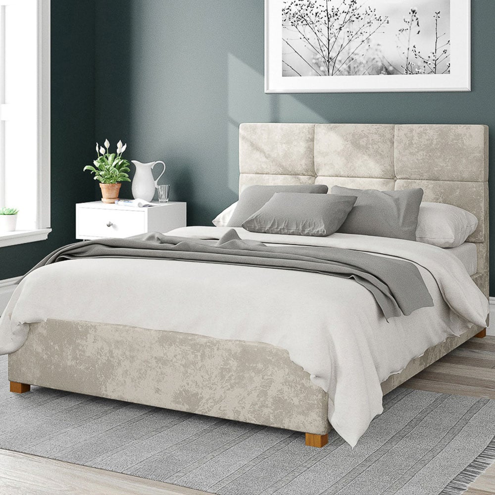 Aspire Caine Single Pearl Mirazzi Velvet Ottoman Bed Image 1