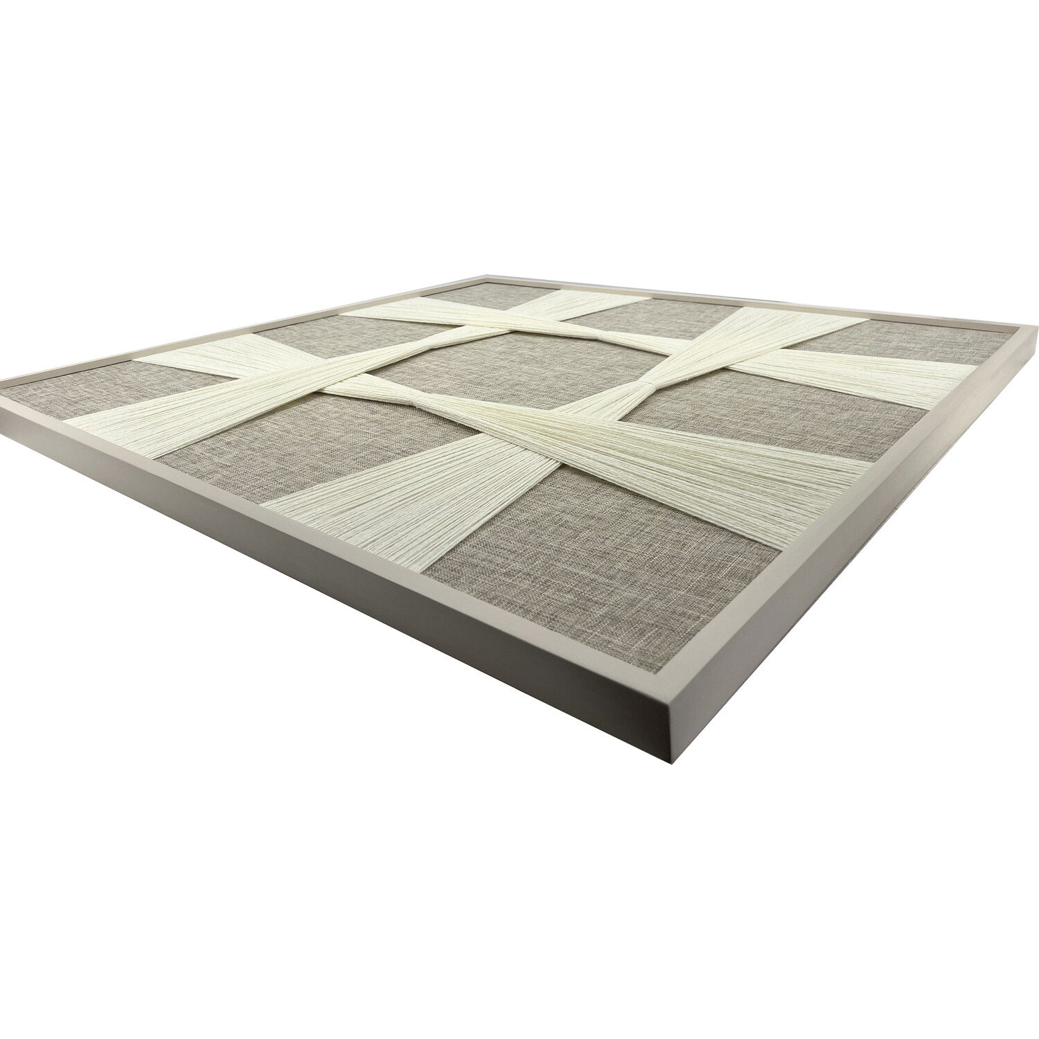 Neutral Knotted Textile Wall Art Image 9